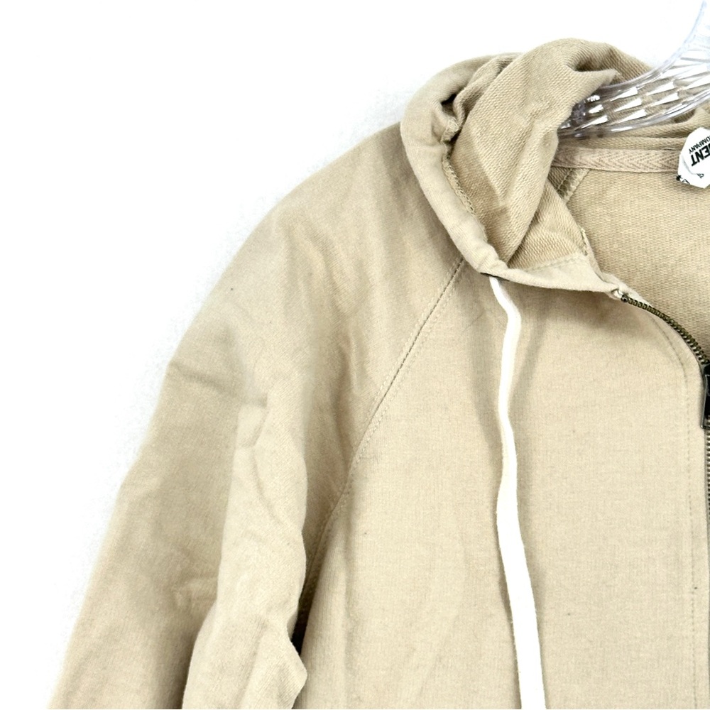 Independent Trading Co Men’s Zip Up Hoodie Tan Beige Full Zip Sweatshirt Medium - Picture 4 of 16